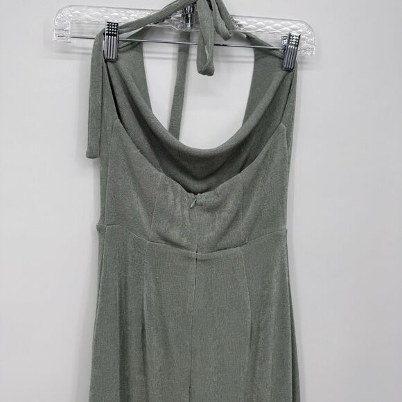 Saints & Secrets Green Formal Halter Long Dress Cowl Neckline Size Small - Picture 7 of 12